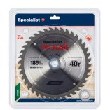 [51-1-18540] SPECIALIST+ TCT blade, 185x40Tx30-20-16 mm